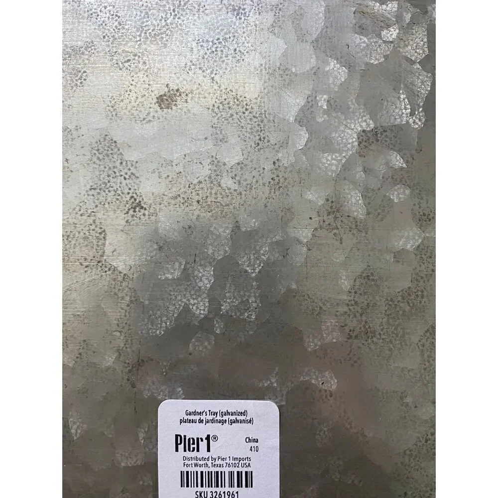 Pier 1 Magnolia 2015 Galvaniz Garden Tray with handles